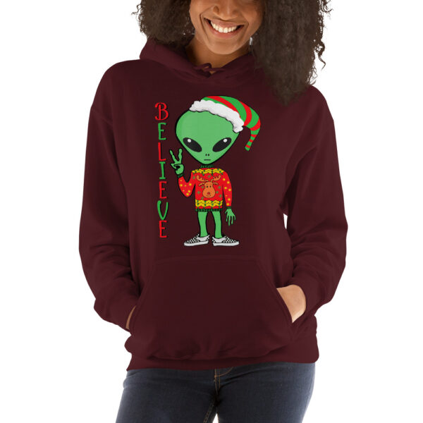 alien christmas Unisex Hoodie - Image 5