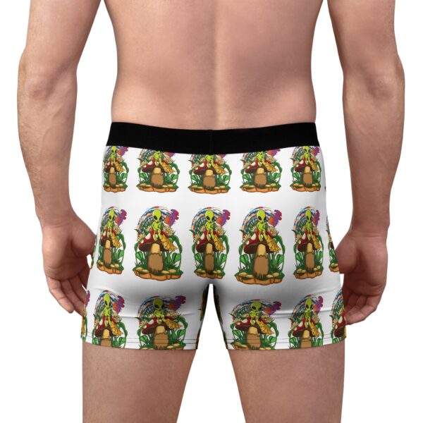 Vibrant Alien Mushroom Boxer Briefs | Fun Men's Underwear, Ideal Gift for Festivals, Unique Loungewear, Quirky Men's Fashion, [...] - Image 4