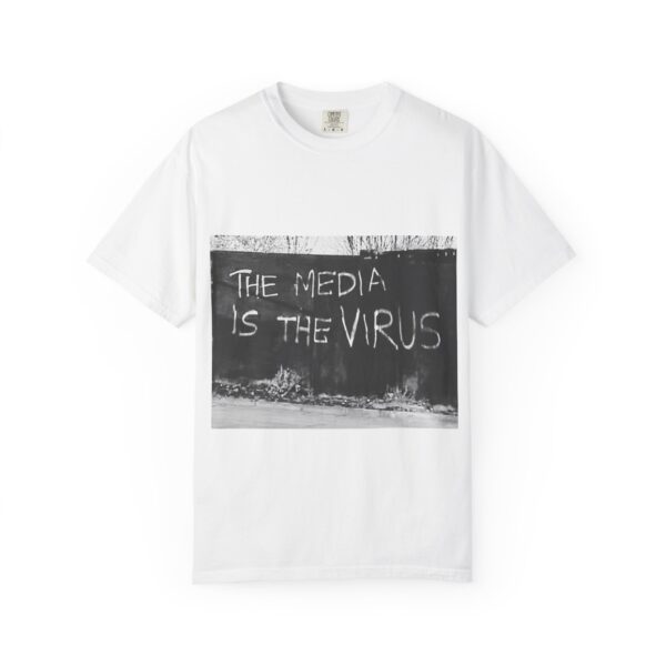 Media Virus Statement T-Shirt – motivational graphic tee for activists by Aliens & Astronauts