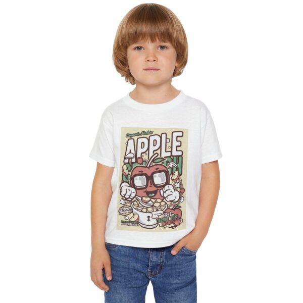 Cute Apple Graphic Toddler T-shirt, Fun Children's Apparel, Birthday Gift, Back-to-School, Summer Outfit, Comfy Kids Shirt - Image 2