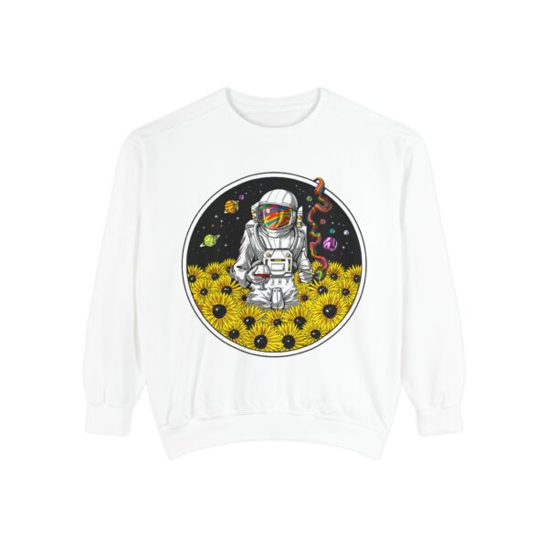 astronaut sweatshirt – cosmic unisex top by Aliens & Astronauts Clothing Co.