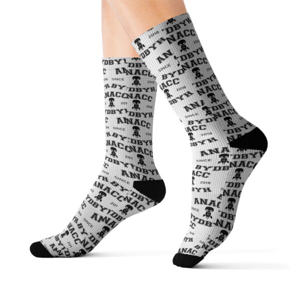 Sublimation socks with vibrant customizable design – unique crew socks