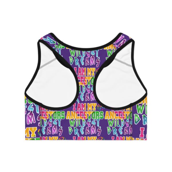 Bold Statement Sports Bra for Active Women, Motivational Workout Gear, Fitness Apparel, Gift for Her, Colorful Design - Image 2