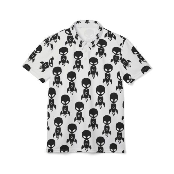 Alien Print Polo Shirt front view