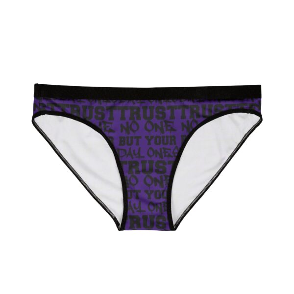 Trust No One Women’s Underwear – Comfortable, bold AOP briefs by Aliens & Astronauts Clothing Co.