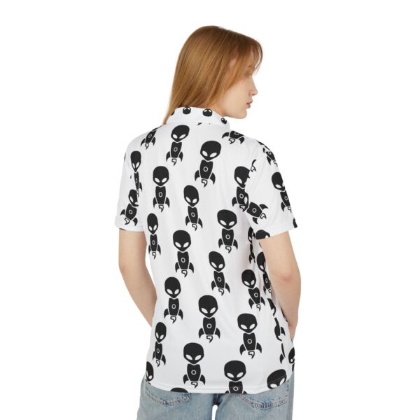 Alien Print Unisex Polo Shirt – Bold Sci-Fi Summer Tee for Casual Wear & Parties - Image 3