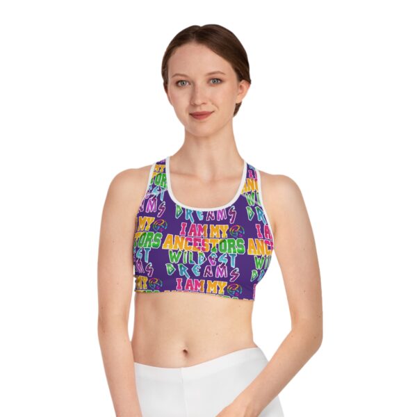 Bold Statement Sports Bra for Active Women, Motivational Workout Gear, Fitness Apparel, Gift for Her, Colorful Design - Image 7