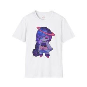 Galactic Fantasy T-Shirt – unisex softstyle tee with retro galaxy cartoon print, perfect for space lovers