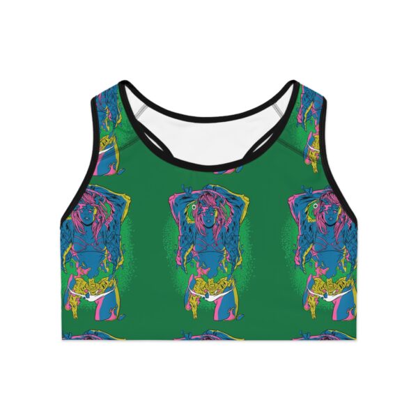 Colorful Graphic Sports Bra for Women, Activewear, Fitness Apparel, Trendy Workout Gear, Fun Athletic Bra - Image 5