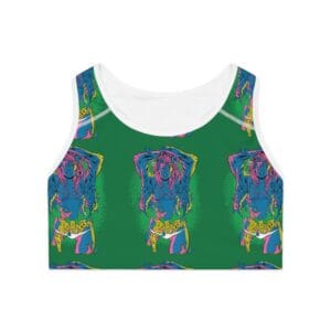 colorful sports bra – bold women’s activewear by Aliens & Astronauts Clothing Co.
