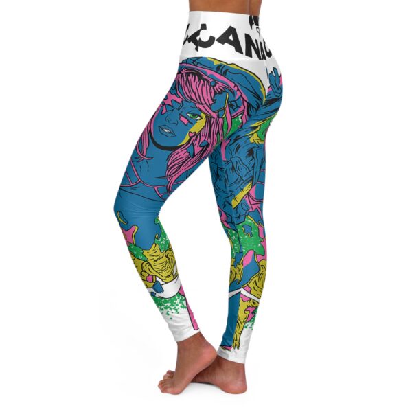 Vibrant High Waisted Yoga Leggings, Colorful Fitness Leggings, Activewear for Yoga Lovers, Workout Gear, Gift for Her - Image 3