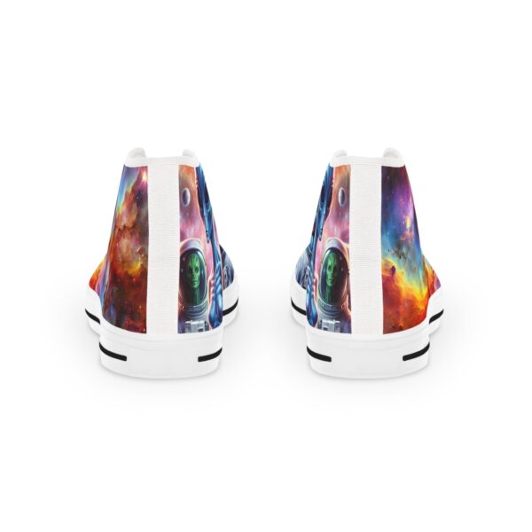Galactic High Top Sneakers | Cosmic Space Sneakers, Unique Gift for Space Lovers, Casual Footwear for Everyday Wear, Artsy Sneakers - Image 3