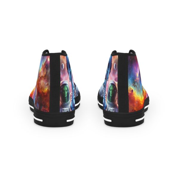 Galactic High Top Sneakers | Cosmic Space Sneakers, Unique Gift for Space Lovers, Casual Footwear for Everyday Wear, Artsy Sneakers - Image 7