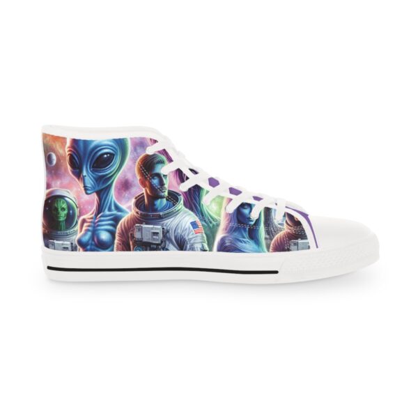 Galactic High Top Sneakers | Cosmic Space Sneakers, Unique Gift for Space Lovers, Casual Footwear for Everyday Wear, Artsy Sneakers - Image 4