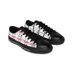 Anacc W1 Sneakers – Women’s black and white sneakers with unique graphic design, comfortable everyday shoes
