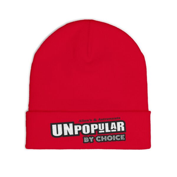 Unpopular by Choice Knit Beanie - Unique Embroidered Hat for Trendsetters, Gift for Astronaut Lovers, Cozy Winter Accessory, Funny [...] - Image 23