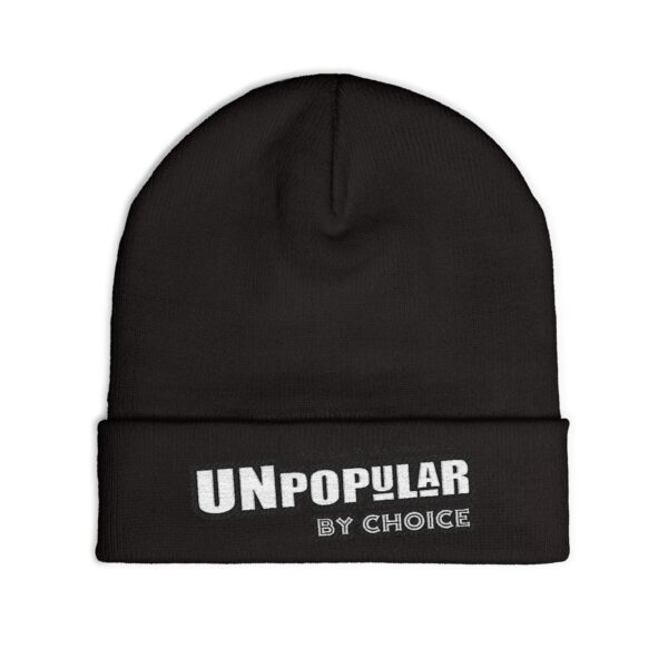 Unpopular by Choice Knit Beanie - Unique Embroidered Hat for Trendsetters, Gift for Astronaut Lovers, Cozy Winter Accessory, Funny [...] - Image 7
