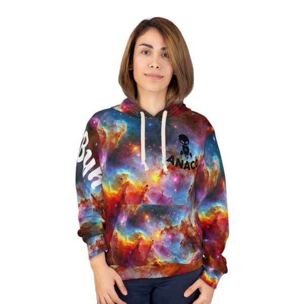Cosmic Galaxy Unisex Pullover Hoodie, Space Print Sweatshirt, Trendy Outerwear, Unique Gift for Sci-Fi Lovers, Galaxy Themed Apparel - Image 3