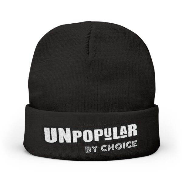 Unpopular by Choice Knit Beanie - Unique Embroidered Hat for Trendsetters, Gift for Astronaut Lovers, Cozy Winter Accessory, Funny [...] - Image 5