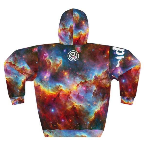 Cosmic Galaxy Unisex Pullover Hoodie, Space Print Sweatshirt, Trendy Outerwear, Unique Gift for Sci-Fi Lovers, Galaxy Themed Apparel - Image 2