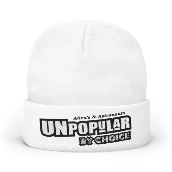 Unpopular by Choice Knit Beanie - Unique Embroidered Hat for Trendsetters, Gift for Astronaut Lovers, Cozy Winter Accessory, Funny [...] - Image 17