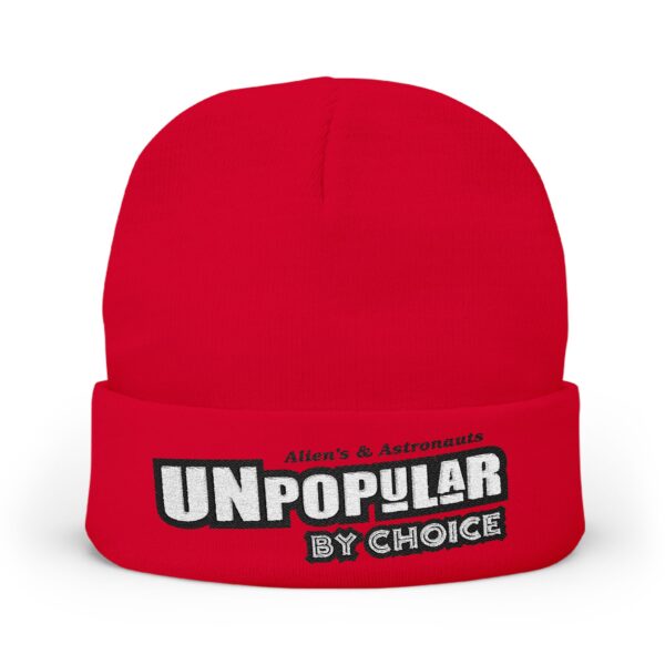 Unpopular by Choice Knit Beanie - Unique Embroidered Hat for Trendsetters, Gift for Astronaut Lovers, Cozy Winter Accessory, Funny [...] - Image 21