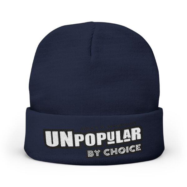 Unpopular by Choice Knit Beanie - Unique Embroidered Hat for Trendsetters, Gift for Astronaut Lovers, Cozy Winter Accessory, Funny [...] - Image 13