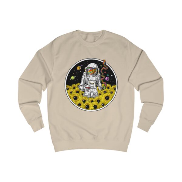 Astronaut and Flowers Unisex Sweatshirt, Space-Themed Apparel, Cosmic Gift for Astronomers, Perfect for Casual Wear, Gifts for Space Lovers