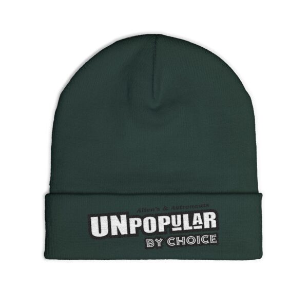 Unpopular by Choice Knit Beanie - Unique Embroidered Hat for Trendsetters, Gift for Astronaut Lovers, Cozy Winter Accessory, Funny [...] - Image 11