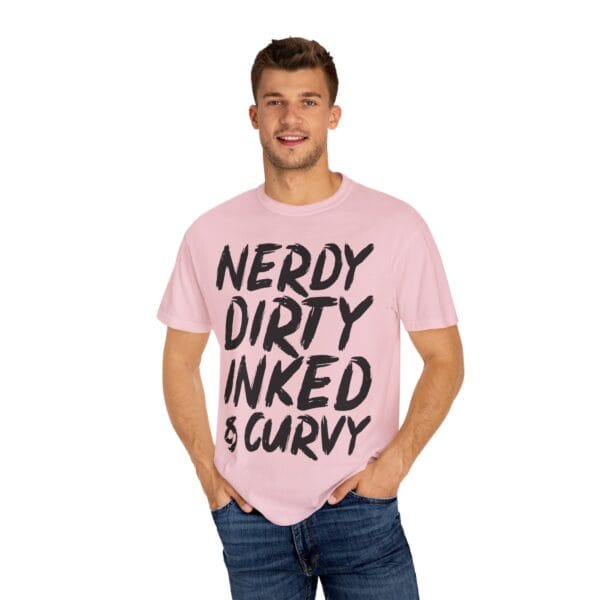 Nerdy & Curvy T-Shirt | Unisex Garment-Dyed Tee, Casual Wear, Gift for Nerds, Inclusive Fashion, Everyday Comfy Style - Image 44