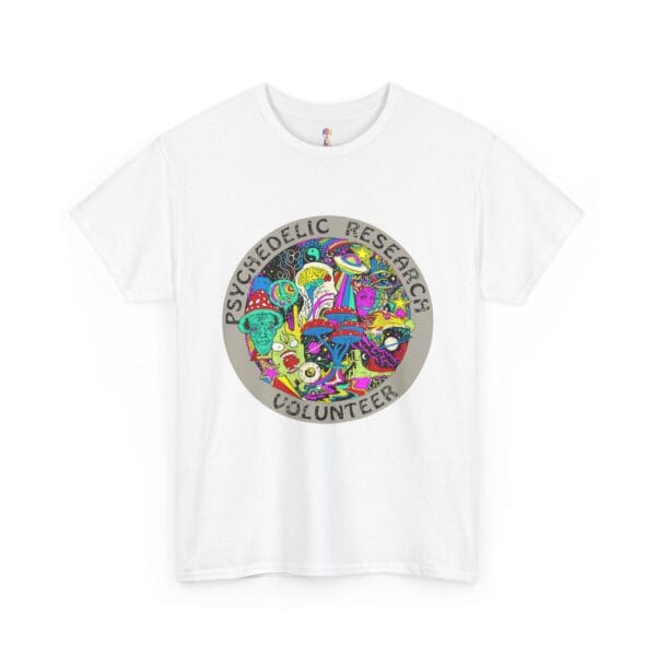 Psychedelic Research Volunteer T-Shirt, Unisex Cotton Tee, Graphic Tee, Festival Wear, Edgy Shirt, Casual Gift Idea - Image 3