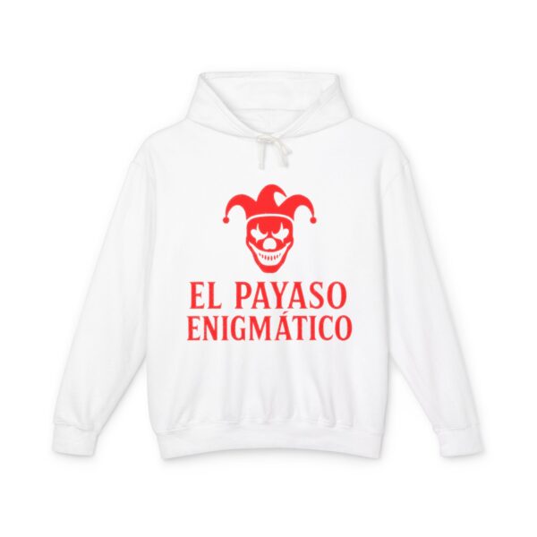 Enigmatic Clown Hoodie – Unisex Lightweight Sweatshirt for Festivals, Costumes, Halloween, Parties, and Unique Gifts - Image 5
