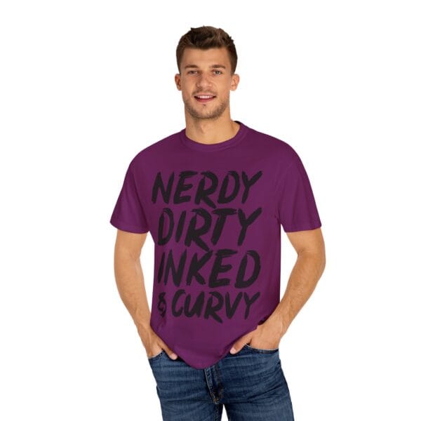 Nerdy & Curvy T-Shirt | Unisex Garment-Dyed Tee, Casual Wear, Gift for Nerds, Inclusive Fashion, Everyday Comfy Style - Image 52