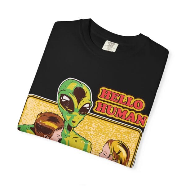 Alien Embrace T-Shirt, Fun Graphic Tee, Unisex Casual Wear, Gift for Sci-Fi Fans, Home Party Outfit, Hello Human Design - Image 31
