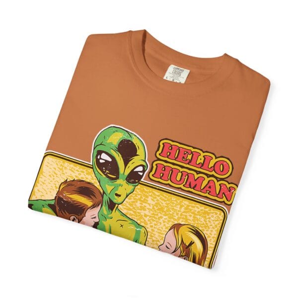 Alien Embrace T-Shirt, Fun Graphic Tee, Unisex Casual Wear, Gift for Sci-Fi Fans, Home Party Outfit, Hello Human Design - Image 15