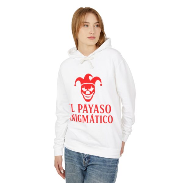 Enigmatic Clown Hoodie – Unisex Lightweight Sweatshirt for Festivals, Costumes, Halloween, Parties, and Unique Gifts - Image 7