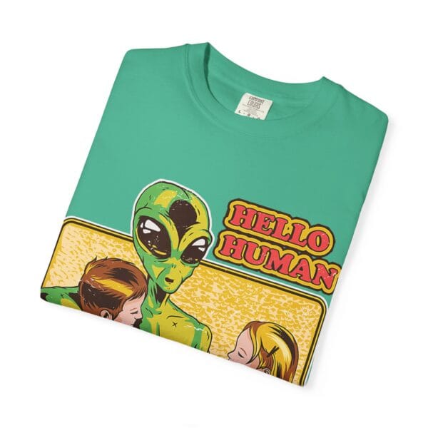 Alien Embrace T-Shirt, Fun Graphic Tee, Unisex Casual Wear, Gift for Sci-Fi Fans, Home Party Outfit, Hello Human Design - Image 19