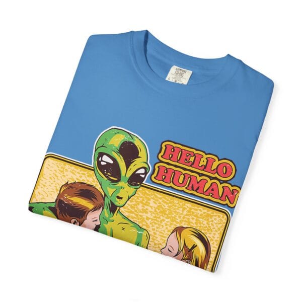 Alien Embrace T-Shirt, Fun Graphic Tee, Unisex Casual Wear, Gift for Sci-Fi Fans, Home Party Outfit, Hello Human Design - Image 27