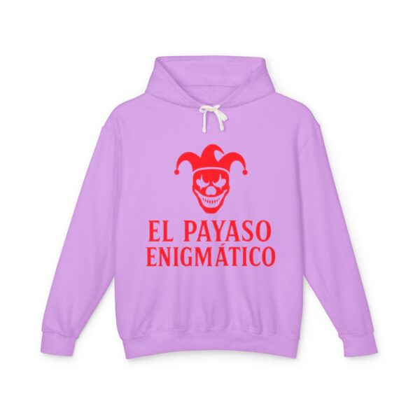 Enigmatic Clown Hoodie – Unisex Lightweight Sweatshirt for Festivals, Costumes, Halloween, Parties, and Unique Gifts - Image 13