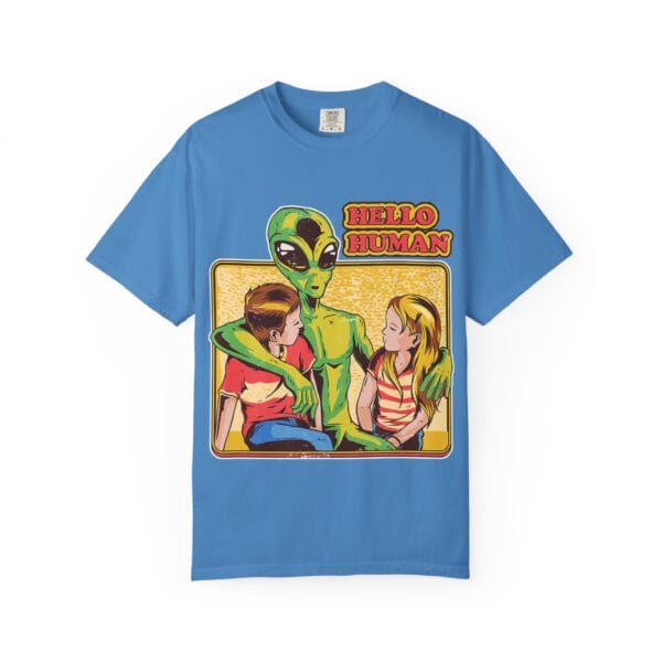 Alien Embrace T-Shirt, Fun Graphic Tee, Unisex Casual Wear, Gift for Sci-Fi Fans, Home Party Outfit, Hello Human Design - Image 25