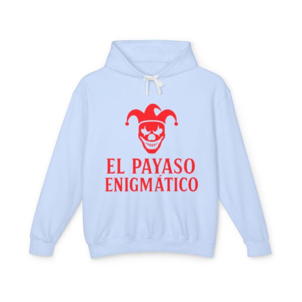 Enigmatic Clown Hoodie – Unisex Lightweight Sweatshirt for Festivals, Costumes, Halloween, Parties, and Unique Gifts - Image 9