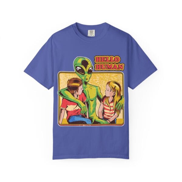 Alien Embrace T-Shirt, Fun Graphic Tee, Unisex Casual Wear, Gift for Sci-Fi Fans, Home Party Outfit, Hello Human Design - Image 21